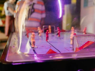 a foosball table